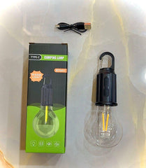 Rechargeable LED Lamp Bulb, Emergency Camping Lights with Clip Hook, Mini Portable Camping Light, Portable Camping Lantern with Hook, Outdoor LED