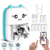 Meow Pocket Printer, Mini Bluetooth Photo Printer, Pocket Printer With Thermal Paper Roll, Wireless Mini Printer For Memo Receipt Label Notes, Thermal ...