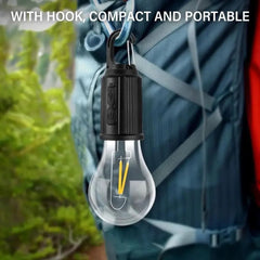 Rechargeable LED Lamp Bulb, Emergency Camping Lights with Clip Hook, Mini Portable Camping Light, Portable Camping Lantern with Hook, Outdoor LED