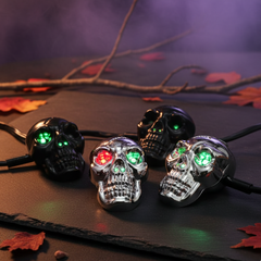 Special Decoration Fancy Stylish Skull Shape Motorcycle Indicators | Pack of 2 | Black